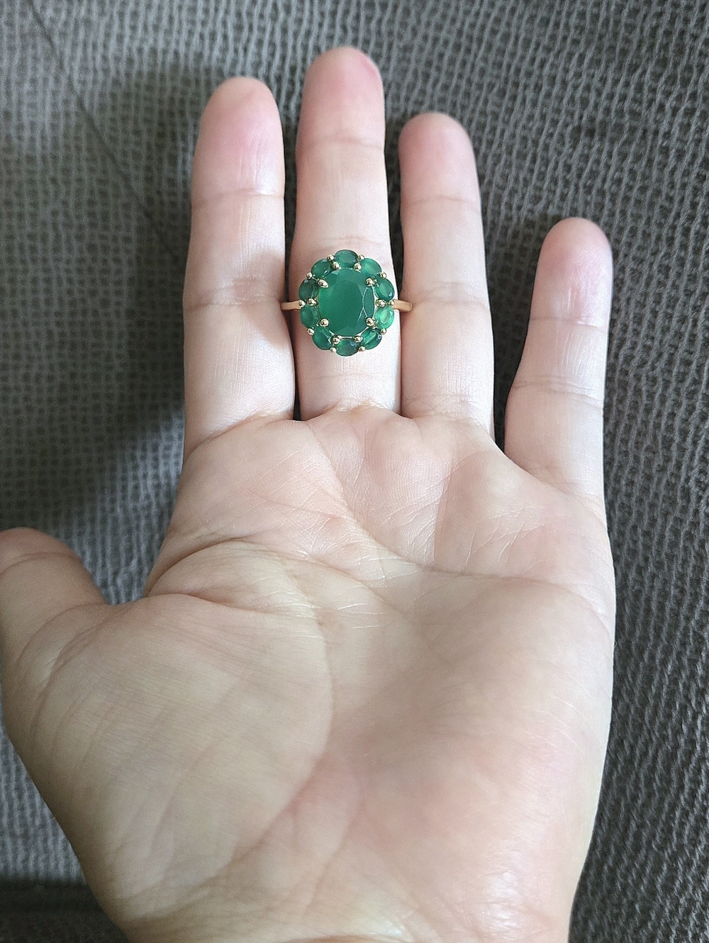 Shivam Green💚 Onyx Flower🌸 Ring💍 - Picture 16 of 16